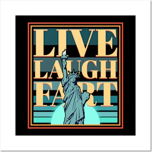 Live Laugh Fart Funny Posters and Art